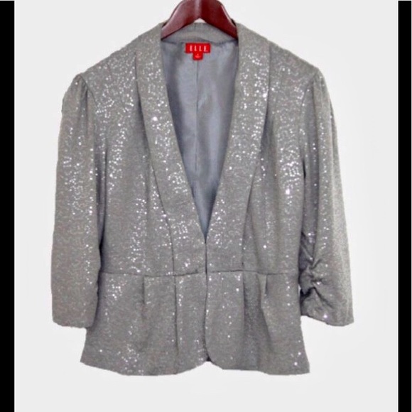 Elle Jackets & Blazers - Elle Silver Sequin Jacket